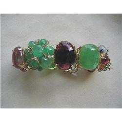 VINTAGE 20 CTS.EMERALDS/GEM-SET BRACELET #2137922