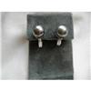 Image 1 : ESTATE BLK.SOUTH SEA 12.65MM PEARL/DIA.EARRINGS#2137927