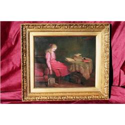 James Charles Oil of Young Girl Sleeping #2137933