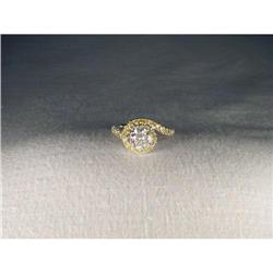 14K WG Fancy Yellow Diamond Engagement Ring #2137988