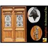 Antique, Double entry door with wrought iron, #2138020