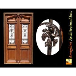 Antique, Double entry door with wrought iron, #2138036