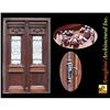 Salvage Double entry door with wrought iron, #2138037