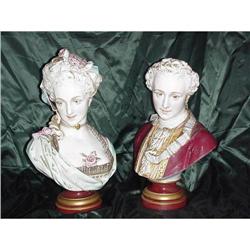 Busts of Marie Antoinette and Louie XVI  #2138074