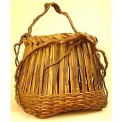 Japanese Antique Ikebana Basket, Rich Patina #2138140