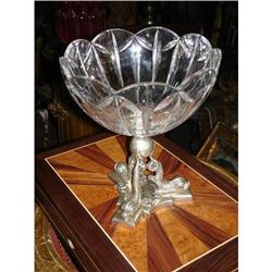 Baccarat Crystal bowl fine bronze  stand  #2138216