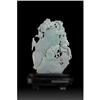 Chinese White Jade Peas & Birds Carved Display #2138232