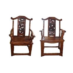A Pair of Chinese Huanghuali Modern Armchairs  #2138242