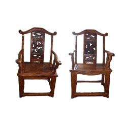 A Pair of Chinese Huanghuali Modern Armchairs  #2138242