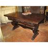 Image 1 : Italian Tuscan renaissance style walnut desk #2138280