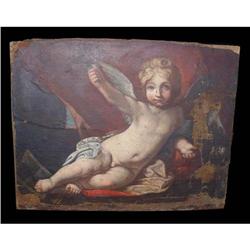 18th Century Italian School Angel Oil Painting #2138305