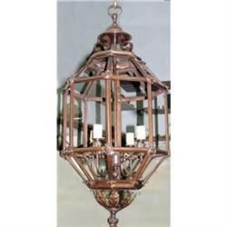 Large bronze Architectural lantern 4 Lights  #2138393