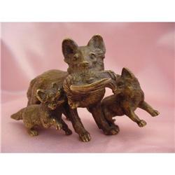 Austrian Vienna Bronze Fox Family #2151563