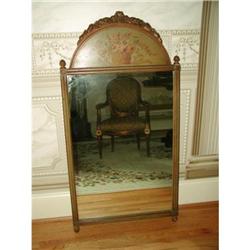 French Tole Mirror Carved Walnut C.1875-85 #2151582