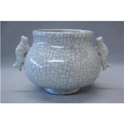 Chinese  Crackel  Porcelain  Censer #2151652