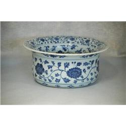 Chinese Blue and White Porcelain Basin. #2151690