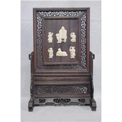 Chinese  Celadon  Jade  Table  Screen #2151694