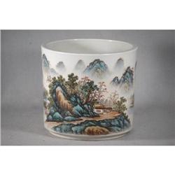 Chinese Famille Rose Porcelain Pen Holder    #2151713