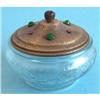 Image 1 : Dermay Jeweled Brass & Glass Dresser Jar  #2151800