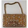 Image 1 : EVANS Rhinestone & Gold Tone Carryall Purse #2151848