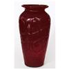 Image 1 : Czech Ruby Red Glass Hand or Mold Blown Vase #2151896