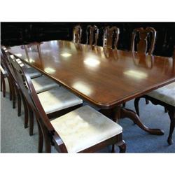 Mahogany Triple Pedestal Dining Table #2151972