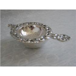 Antique Silver Tea Strainer on Stand #2152022