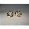 Image 1 : 14K Two-Tone 2-Tone Gold Diamond Swirl Earrings#2152073