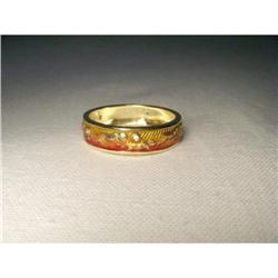 18K Gold Hidalgo Enamel Jaguars Ring Band #2152126