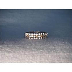 14K WG Gold 3 Row Chocolate Diamond Ring Band #2152210