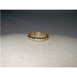 14K YG Gold Diamond Eternity Wedding Band Ring #2152217