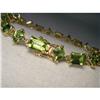 Image 1 : Unique Estate 14K YG Peridot Geometric Bracelet#2152224