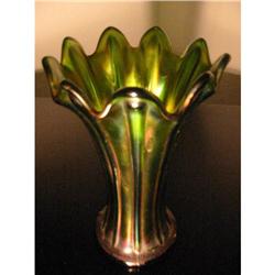 Irridescent Hand blown flute vase mkd! #2152281