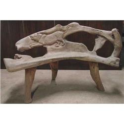 ANTIQUE ART ARCHITECTURAL SCULPTURE BENCH #2152353