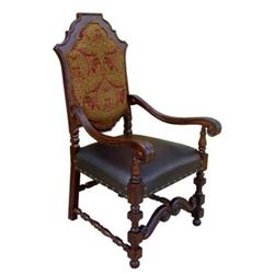 VICTORIAN TAPESTRY DINING ACCENT ARM CHAIR #2152369