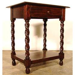 VICTORIAN BARLEY JACOBEAN NIGHT STANDS TABLE #2152376