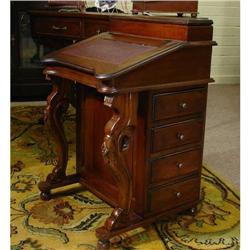 VICTORIAN DAVENPORT DESK JEWERLY CHEST CABINET #2152379