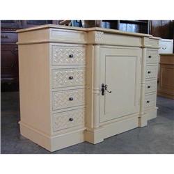 COTTAGE SHABBY PAINT DRESSER CREDENZA SERVER #2152410