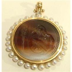 Antique Agate Pendant  #2152479