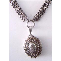 Victorian Sterling Silver Locket/Necklace #2152481