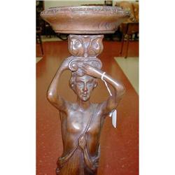 Large Wood Art Nouveau Stand of  Man Male  #2152504