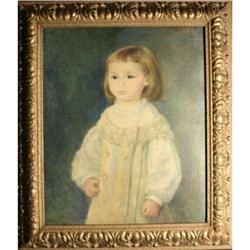 Print coated panel Renoir child white ornate #2163679