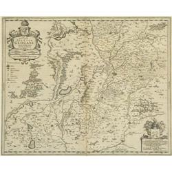 Antique Map Ducatus Poland Silesia Hondius 1637#2163693