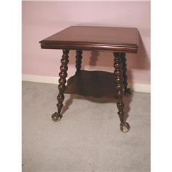 Mahogany Ball & Clawfoot Lamp Table #2163714