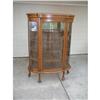Oak Curved Glass China Cabinet #2163716
