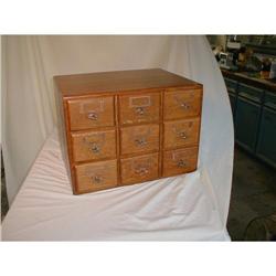 Nine Drawer Oak Index Card File #2163717