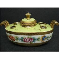 ANTIQUE HAND PAINTED - LOVELY  INKWELL #2163792