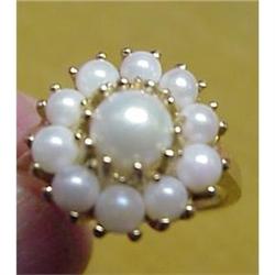 Ladies GOLD & PEARL RING #2163800