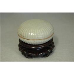 Chinese Celadon Glazed Stoneware Ink Box.   #2163868