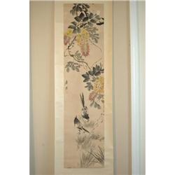 CHINESE INK ON PAPER SCROLL PAINTING #2163872